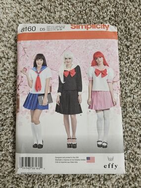 Simplicity Kids Sailor Schoolgirl Costume Pattern - 8160